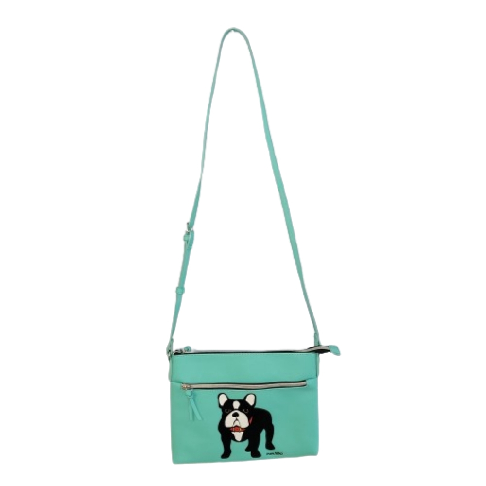 marc tetro French Bulldog adjustable crossbody purse
